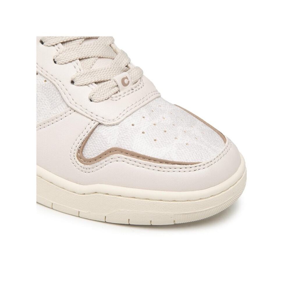 Coach Hi Top Sneakers CD304 Chalk Coated Canvas Women’s Sz 10B NIB MSRP $229 - Picture 6 of 16